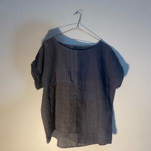 Elegant Gray Women's Blouse